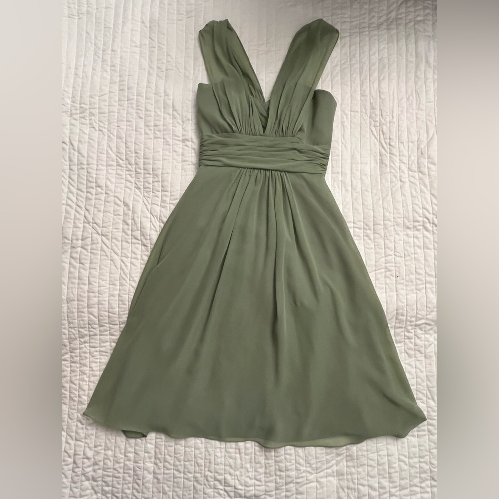 B2 Jasemine Sage green chiffon dress